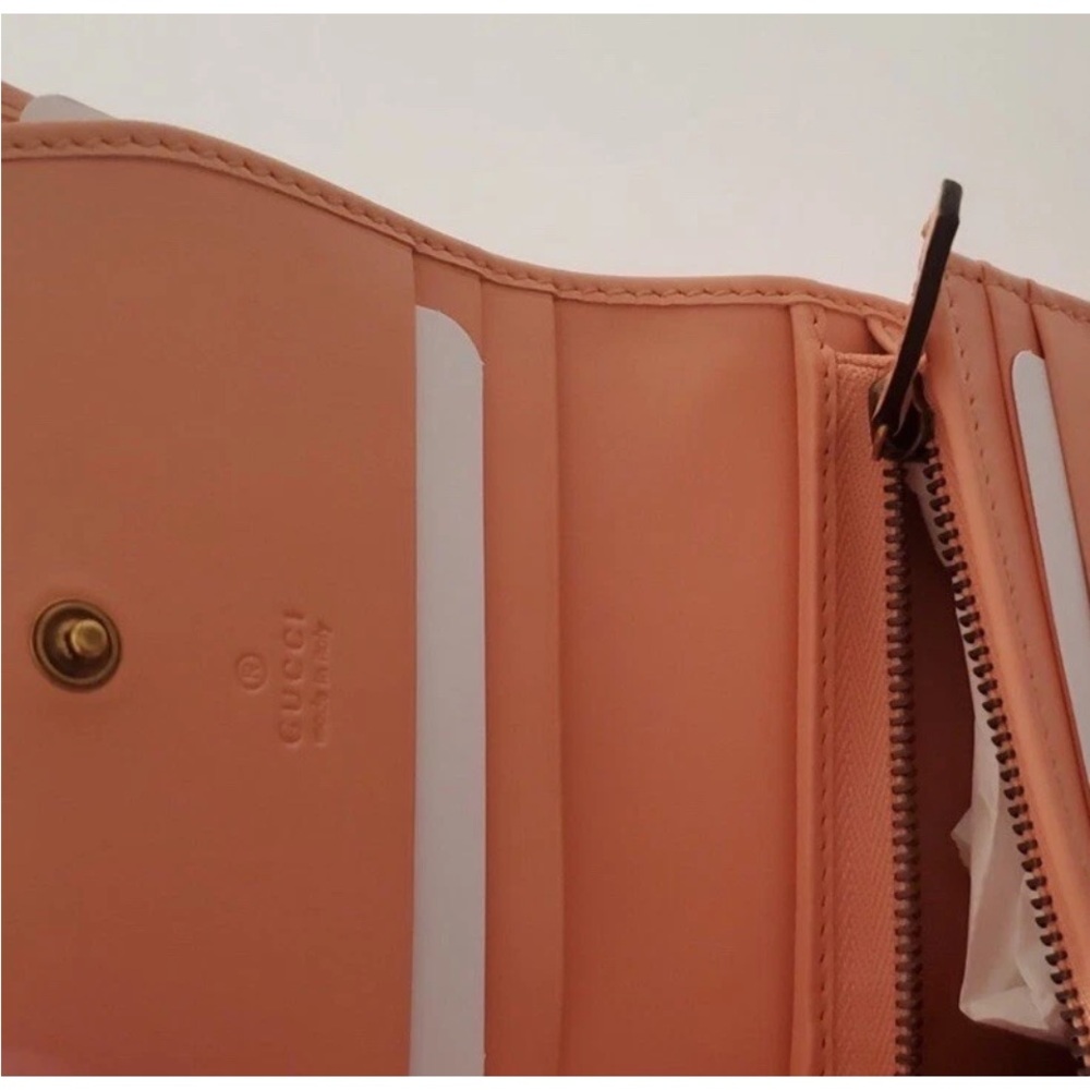 GG Marmont Matelasse Compact/Card Wallet Peach NEW In BOX! - Picture 7 of 11